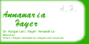 annamaria hayer business card