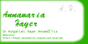 annamaria hayer business card